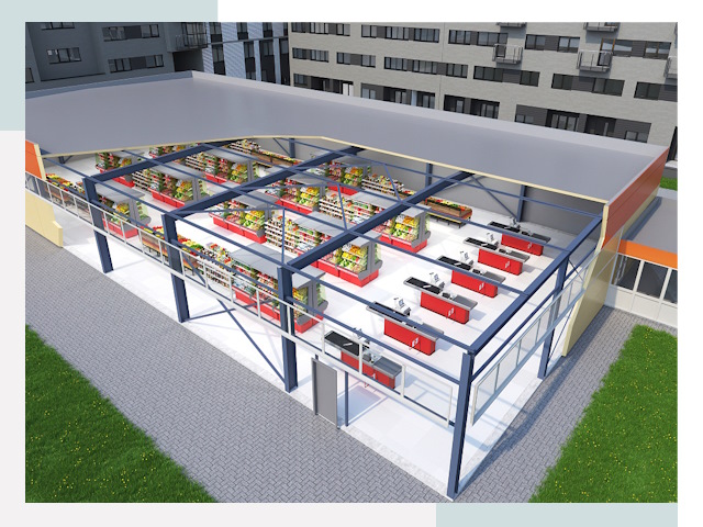 Строительство магазинов в Чистополь от 614 руб. за м²