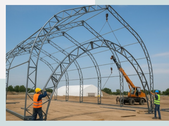 Монтаж ангаров в Чистополе от 614 руб. - Надежно и быстро